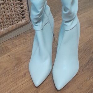 Marc Fisher Pale Blue Pointed Toe Ankle Boots